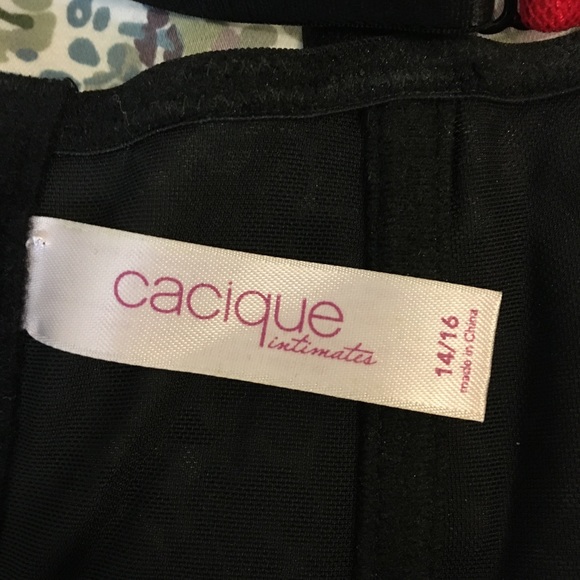 Cacique Red and Black Bustier - Picture 4 of 4